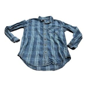 GAP Boys Western Style Denim Button Down Shirt, Size XL (12), Blue